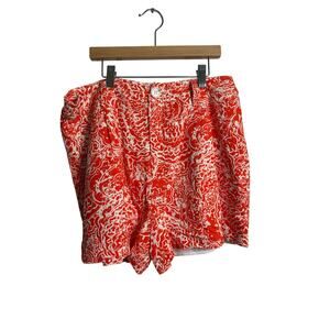 Fate Linen Shorts Apricot Lane Bakersfield Cream Orange Size Large